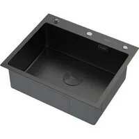 Кухонная мойка ARFEKA Eco AR 600500 POP-UP BLACK PVD NANO