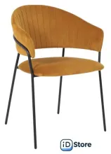 Стул с подлокотниками Алвест AV 433 (карри бархат Confetti chai tea/черный)