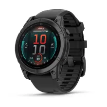 Умные часы Garmin Fenix 8 E 47мм (серая сталь, черный силиконовый ремешок)