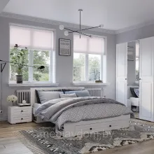 Спальня Софт - Комплект 1 - Эмаль белая F26/Белый (BTS)