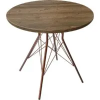 Кухонный стол Sheffilton SHT-TU2-1/70 МДФ (медный/орех светлый)