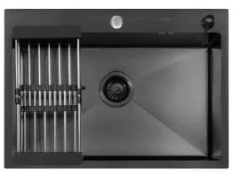 Кухонная мойка ARFEKA ECO AR 70х50CL ARDS AR (Black Decor Millet Grains)